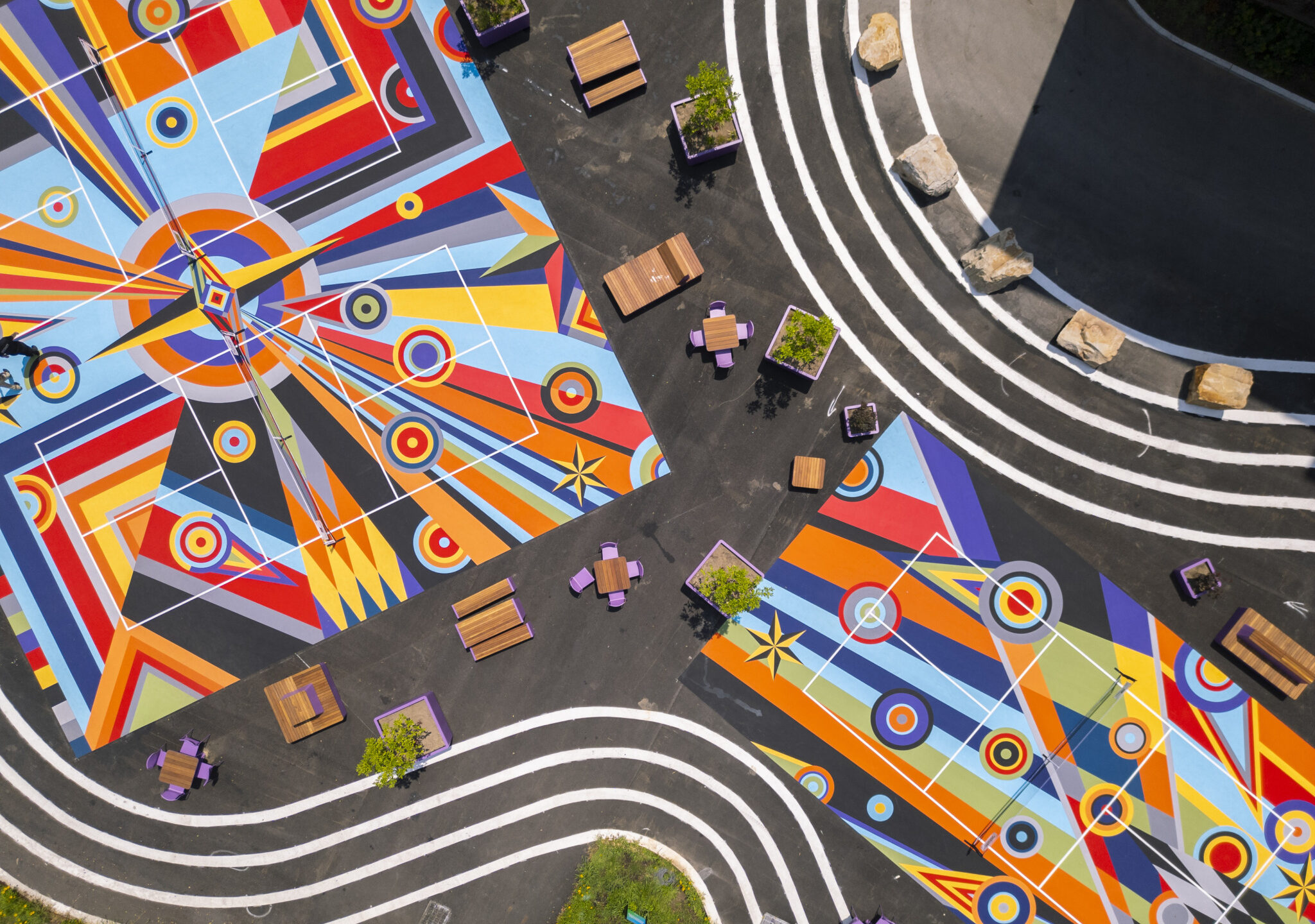 Sharmistha Ray Turns Pickleball Courts Into a Playable Work of Public Art